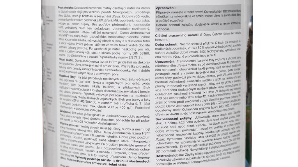 OSMO 9207 Křemenně šedá HS Plus jednorázová lazura 2,5 l