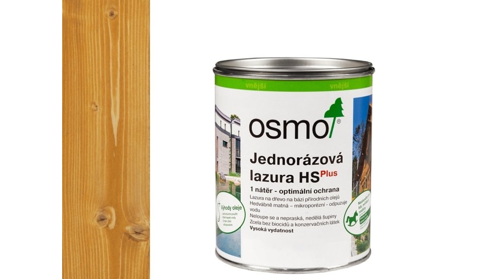 OSMO 9221 Borovice HS Plus jednorázová lazura 0,75l
