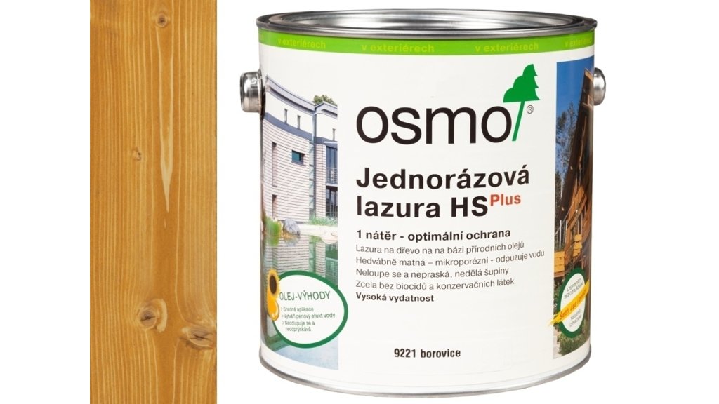 OSMO 9221 Borovice HS Plus jednorázová lazura 2,5l