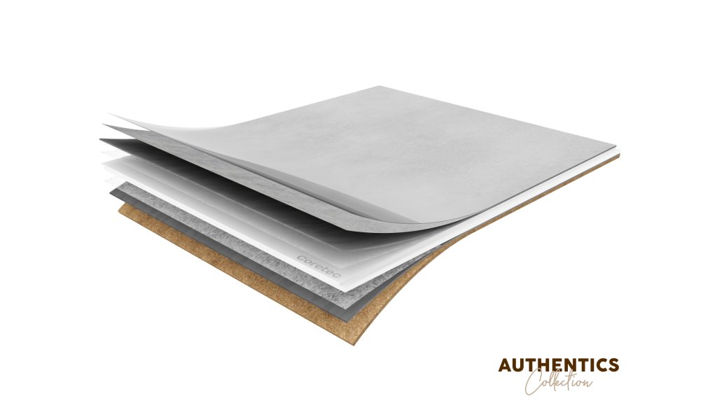 Skladba vinylove hybridni podlahy COREtec Authentics tile