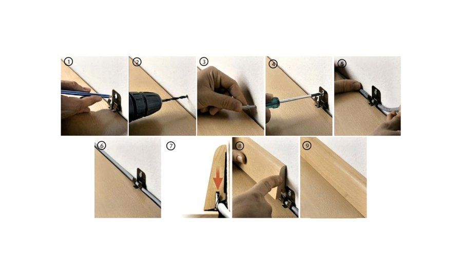 Montáž originální soklové lišty Egger