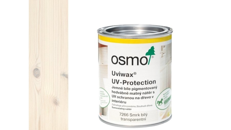 Osmo Uviwax 7266 – UV bílý hedvábně matný nátěr obložení 0,75 l