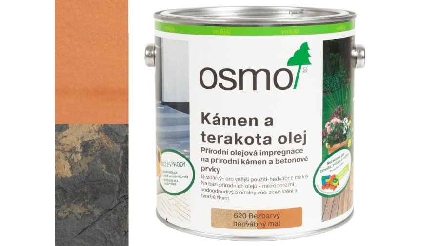 Osmo 620 Olej na kámen a terakotu bezbarvý 2,5 l – impregnace pro venkovní kámen