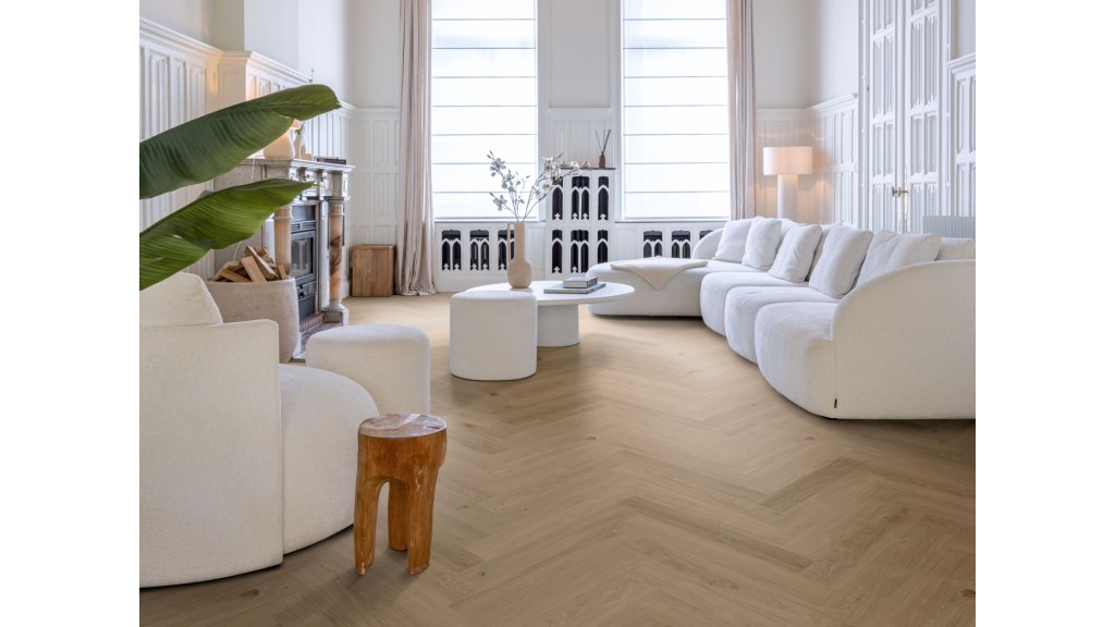 Vinylová podlaha lepená COREtec Flexile Herringbone Richmond – naturální dub