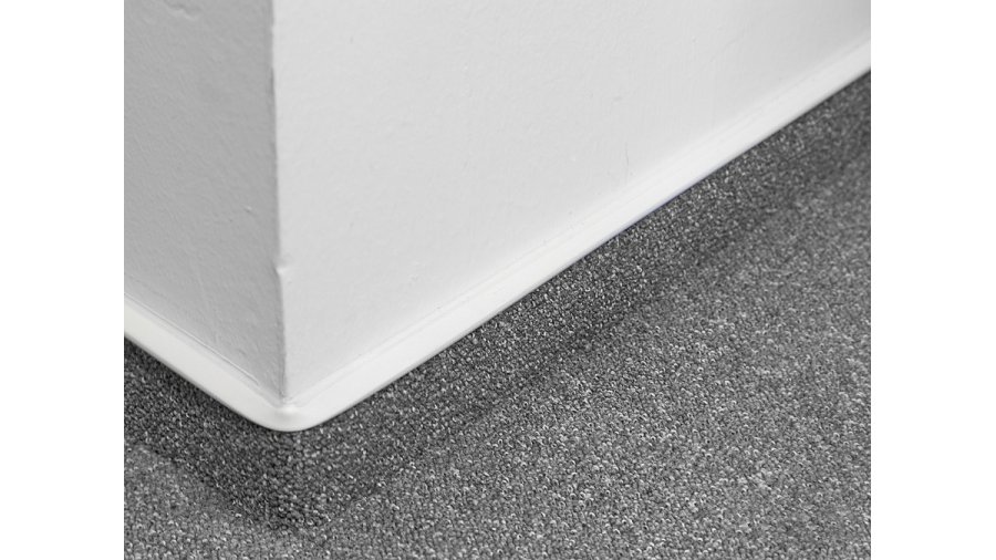 Kobercová soklová lišta – TSL 55 bílá 0101, 55 × 13 × 2500 mm