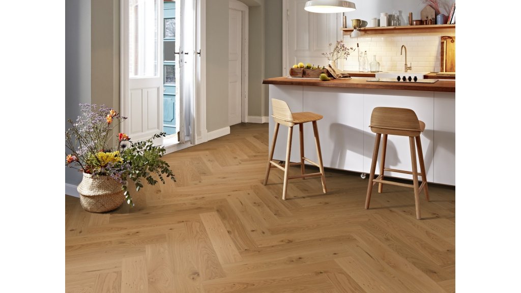 Dřevěná podlaha Arbor Dune HB Herringbone – olej, 10,5 × 137 × 790 mm, V4