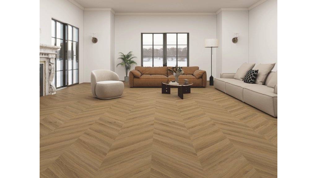 Vinylová plovoucí podlaha Aspecta Contour Isocore IC55 Chevron S Macadamia