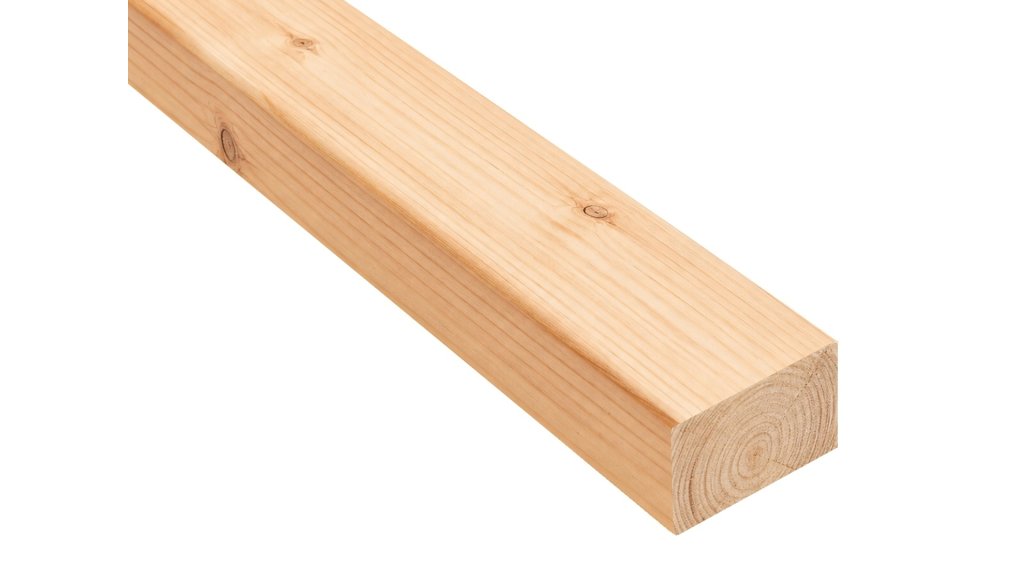 Modřín slezský – konstrukční hranol 45 × 70 mm, boční pohled