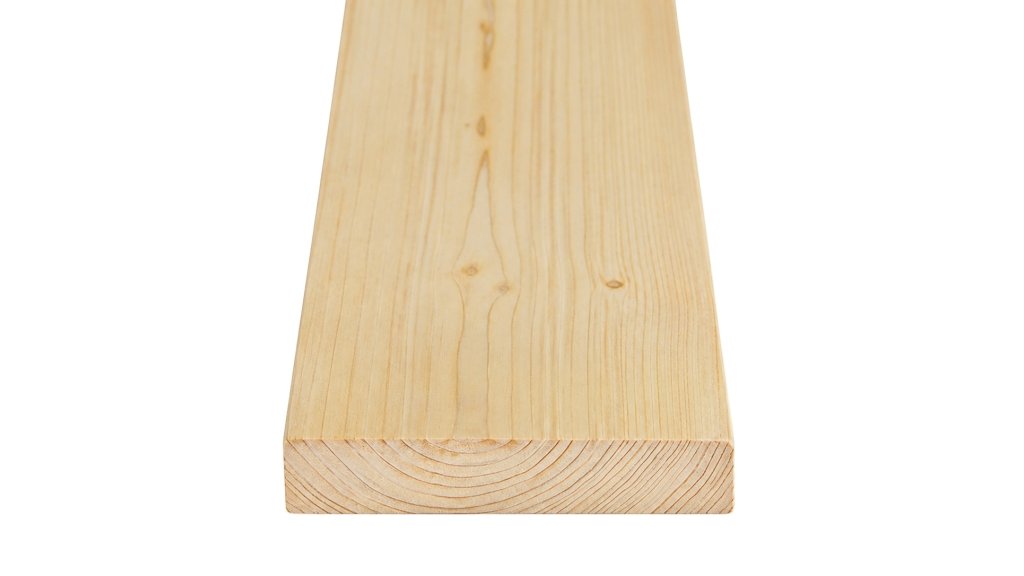 Terasové prkno Modřín slezský 28 × 140 mm – čelní pohled