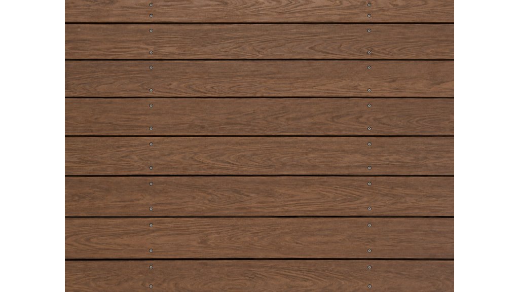 Jasan Thermowood 20 × 140 mm hladké – plocha terasy s viditelným kotvením