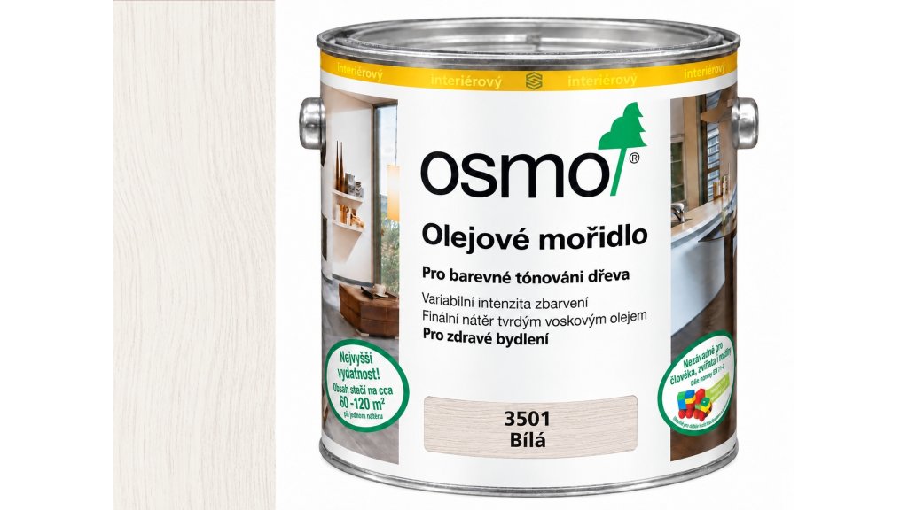 Osmo 3501 Olejové mořidlo Bílá 2,5 l