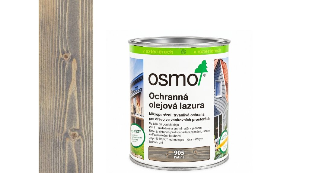 OSMO 905 Patina olejová lazura polomat 0,75 l