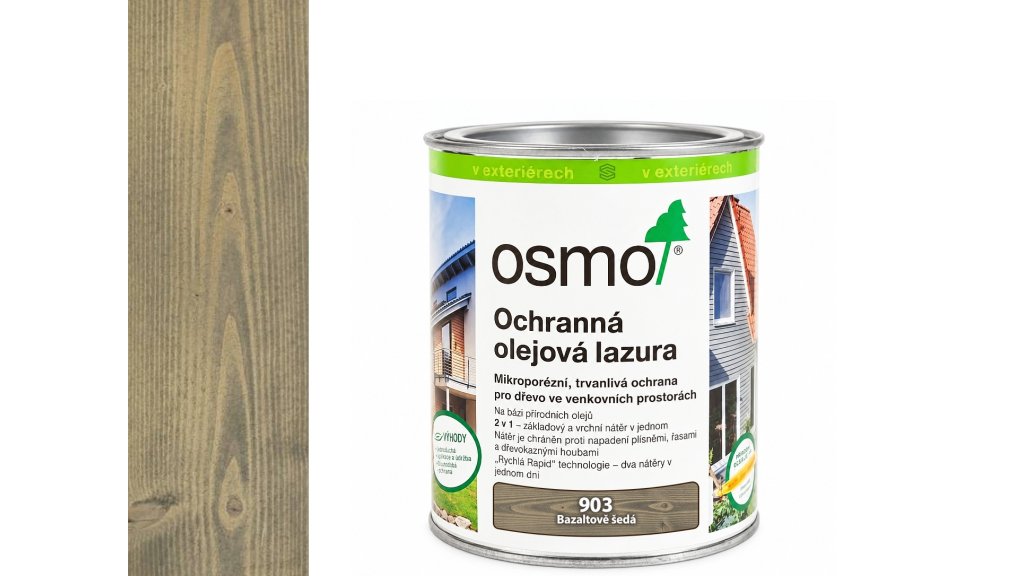 OSMO 903 Bazaltově šedá olejová lazura polomat 0,75 l