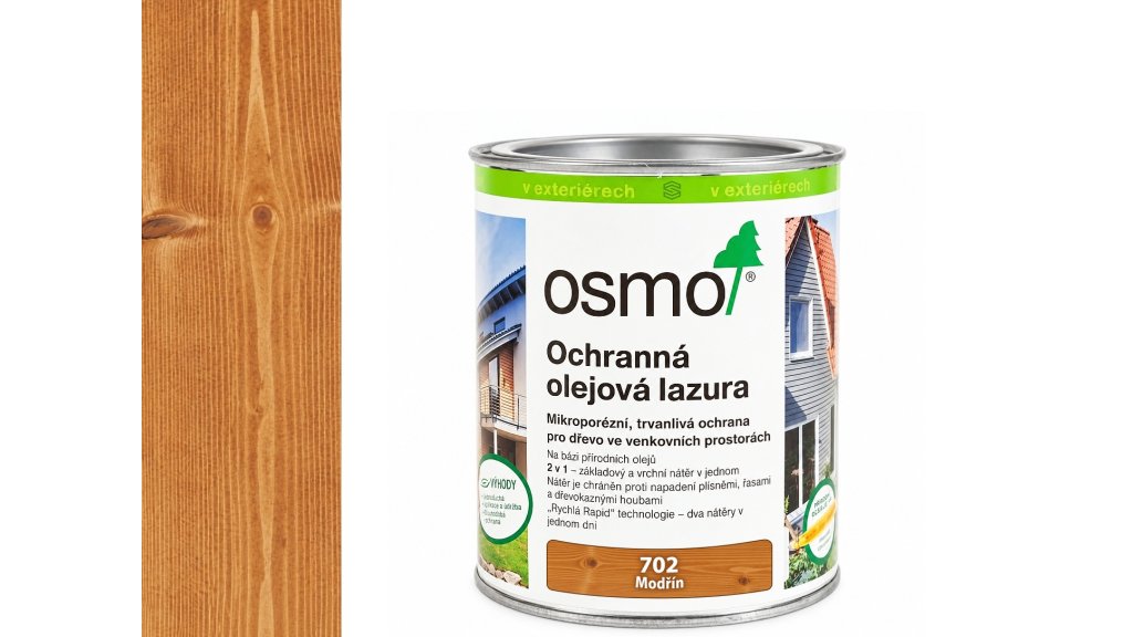 OSMO 702 Modřín olejová lazura polomat 0,75 l