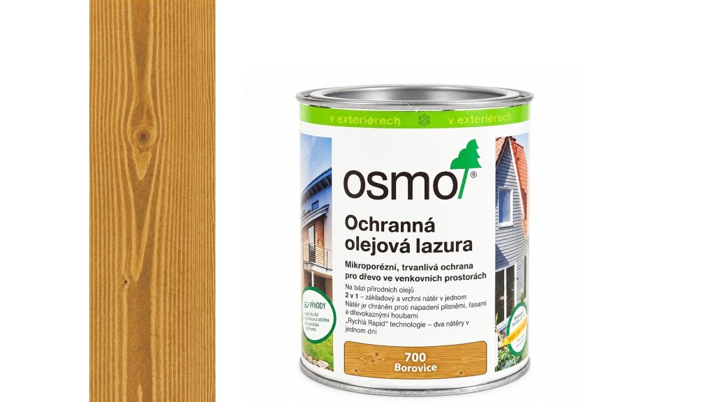 OSMO 700 Borovice olejová lazura polomat 0,75 l
