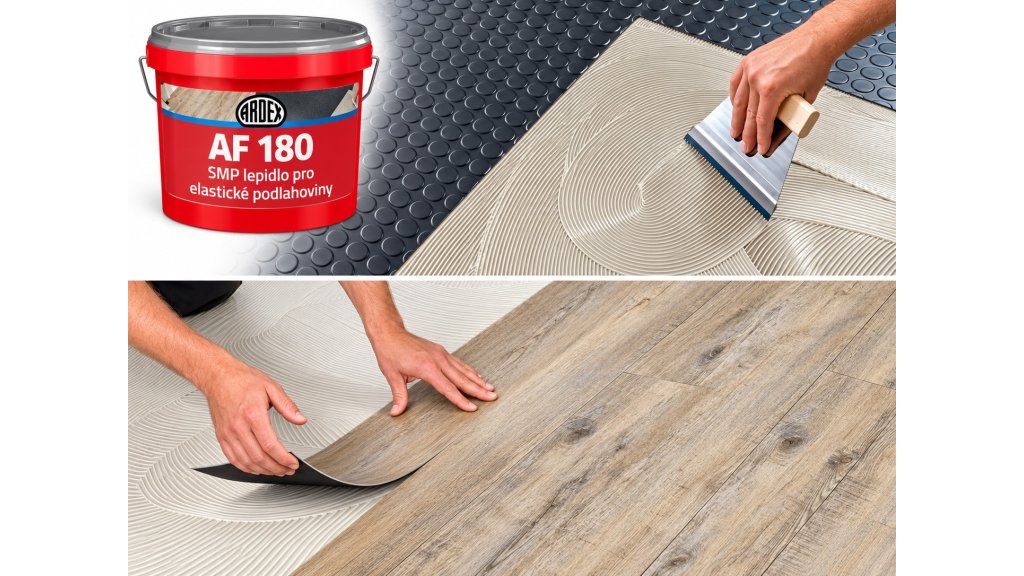 ARDEX AF 180 – aplikace lepidla a pokládka vinylové podlahy