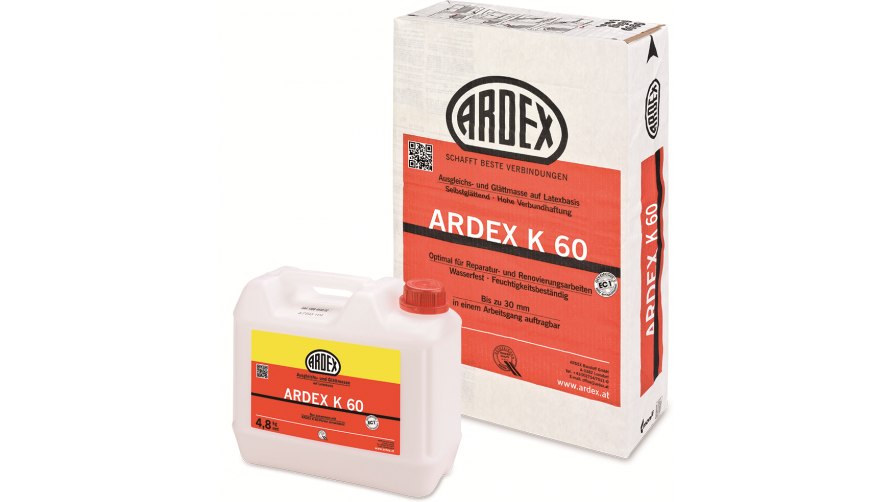 Dvousložková samonivelační hmota na bázi latexu Ardex K 60 25 kg 0