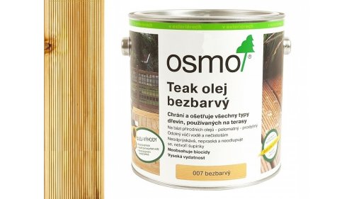 OSMO 007 bezbarvý olej na dřevěné terasy 2,5l