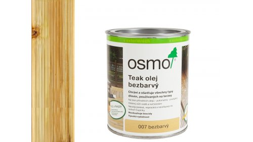 OSMO 007 bezbarvý olej na dřevěné terasy 0,75l