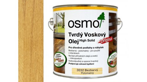 Osmo 3032 Original tvrdý voskový olej hedvábný polomat 2,50l