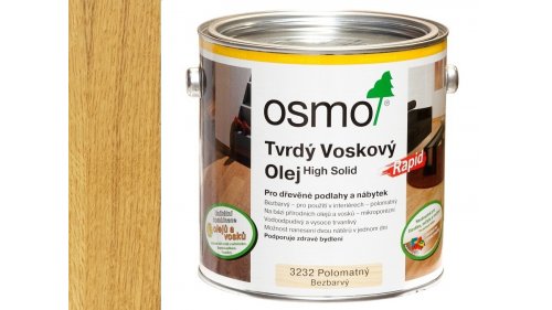 Osmo 3232 Rapid tvrdý voskový olej polomat rychleschnoucí 2,5l