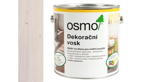 OSMO 3186 Bílý Intenziv dekorační vosk mat 2,5l