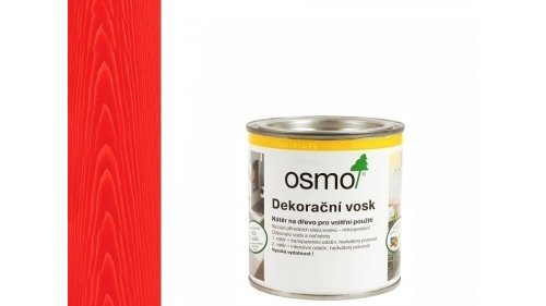 OSMO 3104 Ohnivě červený Intenziv RAL 3000 dekorační vosk 0,375l