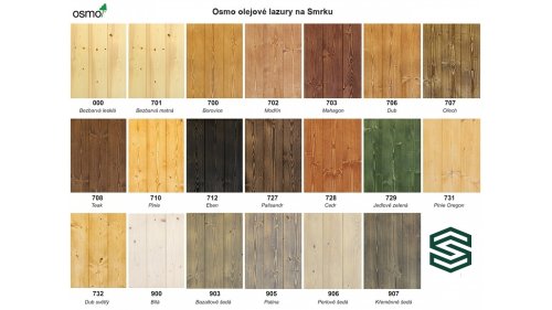 OSMO 702 Modřín olejová lazura polomat 3l
