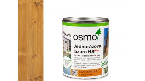 OSMO 9206 Dub světlý HS Plus jednorázová lazura 0,75l