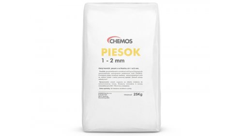 Chemos ostrý křemičitý písek 1 - 2 mm , 25 kg