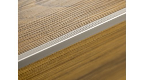 Schodová ukončovací lišta do 5 mm, Küberit 807 30*15*2500 Imitace nerezi F2