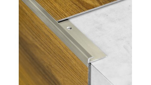Schodová ukončovací lišta do 7 mm, Küberit 808 30*17*2500 Imitace nerezi F2