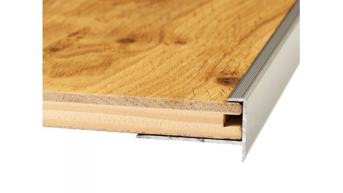 Schodový profil pro podlahy do 15,5 mm, Küberit 813 8*25*2500 Imitace nerezi F2