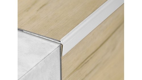 Schodová lišta pro vinyl a pvc do 2 mm, Profilteam 44*17,5*1200 Stříbrná E01