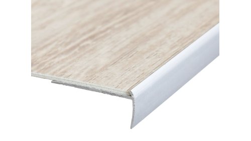 Schodová lišta pro vinyl a pvc do 2 mm, Profilteam 44*17,5*1200 Stříbrná E01