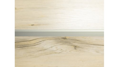 Schodová lišta pro vinyl do 2,5 mm, Küberit 859, 48*18,5*2500 imitace nerezi F2