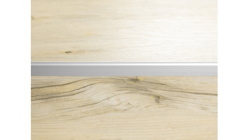 Schodová lišta pro vinyl a pvc do 3 mm, Profilteam 44*18,5*2700 Stříbrná E01