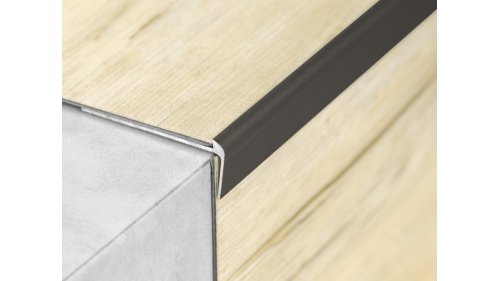 Schodová lišta pro vinyl a pvc do 3 mm, Profilteam 44*18,5*2700 Bronz E03