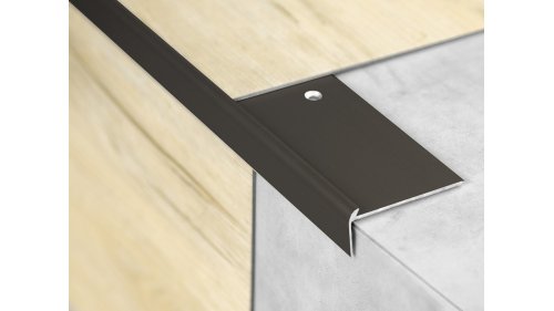 Schodová lišta pro vinyl a pvc do 3 mm, Profilteam 44*18,5*2700 Bronz E03