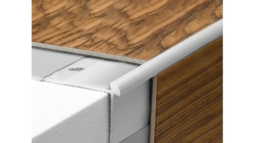 Schodová lišta vnější pro obložení schodů vinylem do 3 mm, Küberit 871, 39*29*2500 Stříbrná F4
