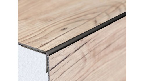 Schodová lišta vnější pro obložení schodů podlahou do 3 mm, Profilteam 38*25*2700 Bronz E03