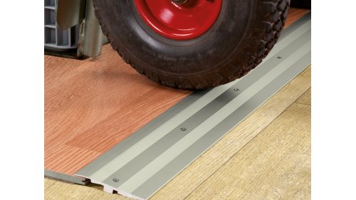 Zátěžová nájezdová lišta Küberit 268, 80*2700, Imitace nerezi F2