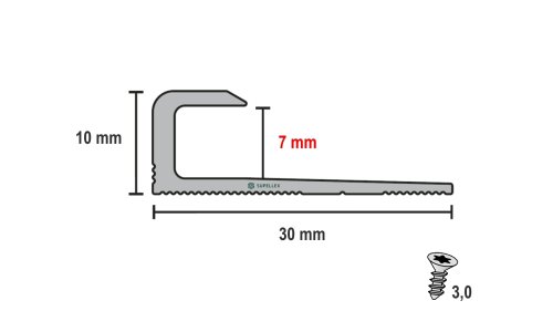Profil a rozměry ukončovací lišty Küberit 803