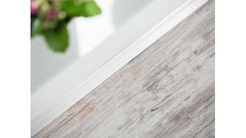 Ukončovací lišta pro podlahy u stěny Küberit 369 SK 20*15*2700 Bílá F15