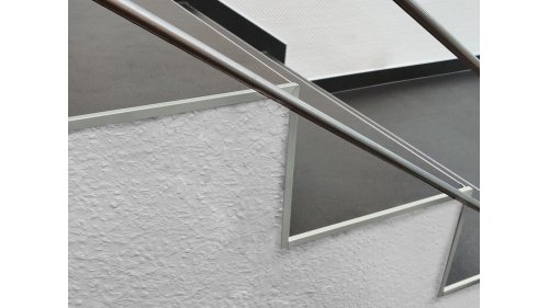 Schodová lišta - bočnice Küberit 279 U 9,2*7*3050 Imitace nerezi F2G