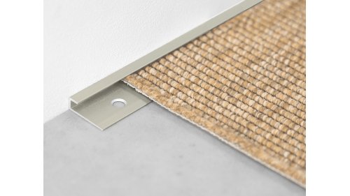 Ukončovací lišta pro podlahy 9-10,5 mm, Küberit 012, 13*2700 Imitace nerezi F2
