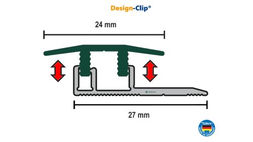 Profil a rozměry vyrovnávací lišty Küberit 578