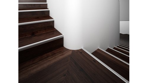 Schodová lišta pro obložení schodů Küberit 325, 21,5*2700 Stříbrná F4