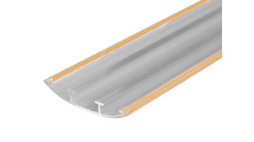 Spodní strana přechodové lišty pro kabely s rozdělenými prostory pro uložení kabeláže