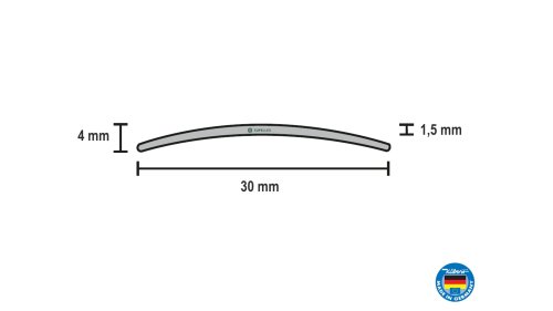 Přechodová lišta samolepící oblá Küberit 459 SK 30*2700 Černá F16, RAL 9005